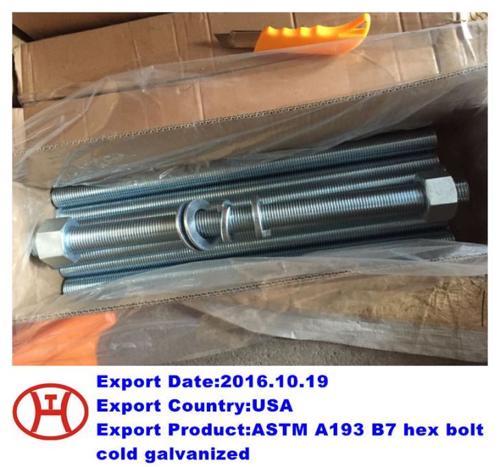 ASTM A193 B7 Hex Болт Холодный Гальванированный